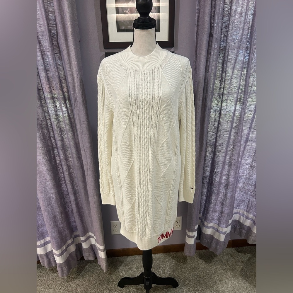 Vintage Tommy Hilfiger Cable Knit Sweater Dress